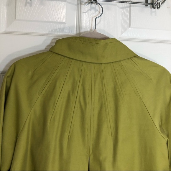 Gallery Womens Button Front Lightly Pockets Green Collar Lined Coat Jacket XS - Picture 12 of 16